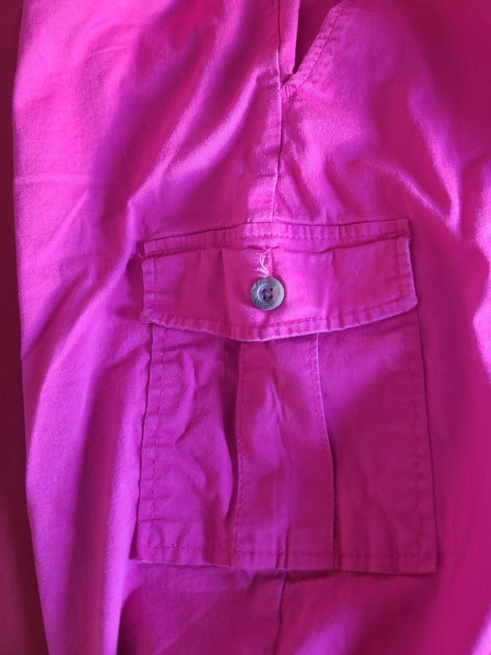 Lee Bright Pink Bermuda Shorts Women’s 18 Mid Rise Stretch Utility - Picture 4 of 7